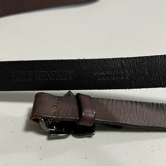 HOLT RENFREW Rhinestones Floral Leather Belt - Picture 3 of 7